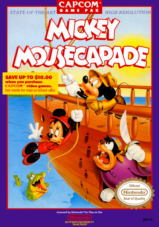 Mickey Mousecapade (USA) box art